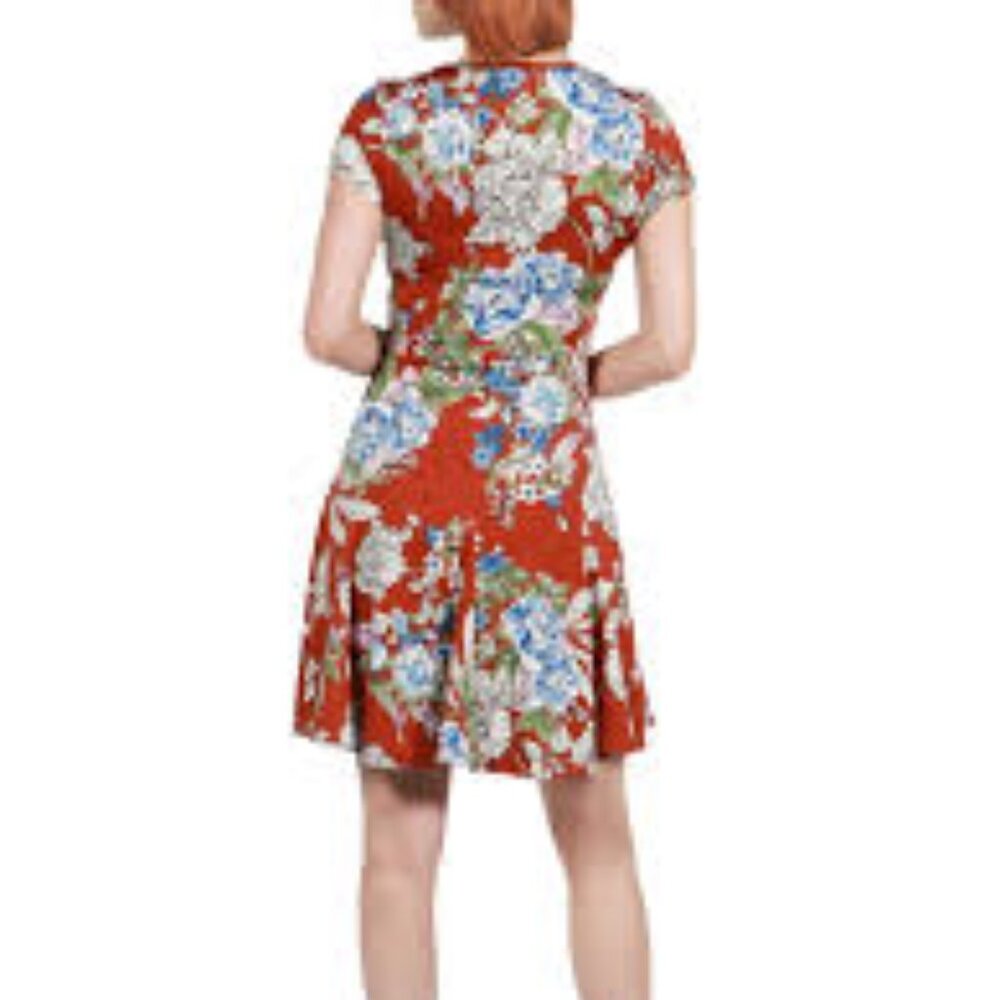 24/7 Comfort  Apparel Women's Lani Red Short Sleeve Dress New Size Small - Picture 2 of 3